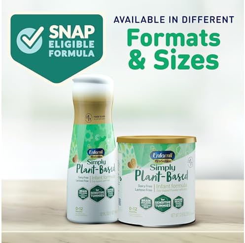 Enfamil Prosobee Plant based Baby Formula, for Sensitive Tummies, Soy-based Plant Sourced Protein, Vitamins for Immune Support, Lactose-free, Milk free, Gluten free, 32 Fl Oz Bottle (4 count) : Baby - Image 8