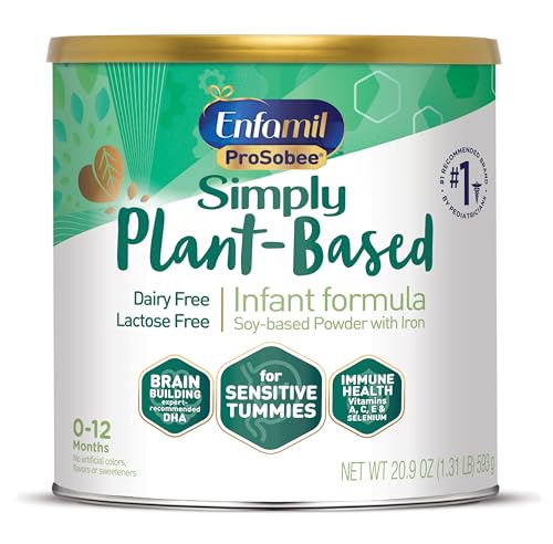 Enfamil Prosobee Plant based Baby Formula, for Sensitive Tummies, Soy-based Plant Sourced Protein, Vitamins for Immune Support, Lactose-free, Milk free, Gluten free, 20.9 Oz Can - Image 12