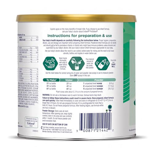 Enfamil Prosobee Plant based Baby Formula, for Sensitive Tummies, Soy-based Plant Sourced Protein, Vitamins for Immune Support, Lactose-free, Milk free, Gluten free, 20.9 Oz Can - Image 22
