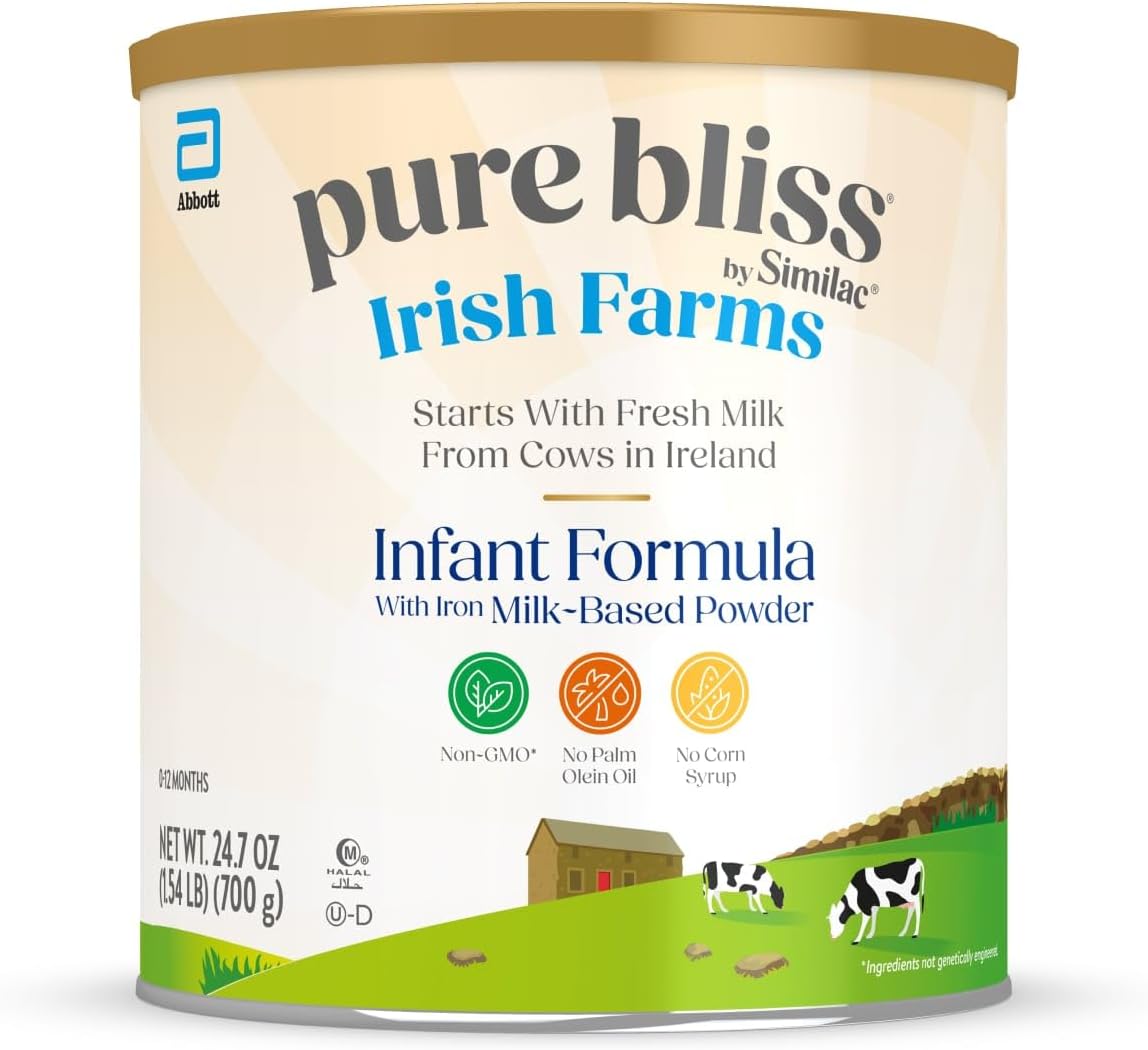 Pure Bliss Irish Farms, Easy-to-Digest Baby Formula, Infant Formula, 0-12 Months, 24.7-oz Can - Image 16