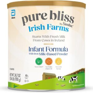 Pure Bliss Irish Farms, Easy-to-Digest Baby Formula, Infant Formula, 0-12 Months, 24.7-oz Can
