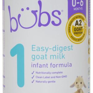 Bubs Goat Milk Infant Formula Stage 1, Infants 0-6 months, Made with Fresh Goat Milk, 14.1 oz : Baby