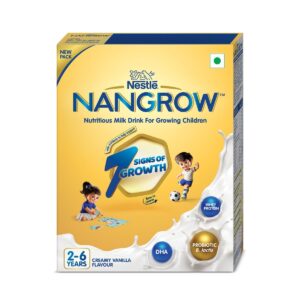 Metrey Nan-Grow Nutritious Milk Drink Powder, Growing Children 2-6 Years, DHA Protein, Vanilla Flavor, 14.1 oz : Baby