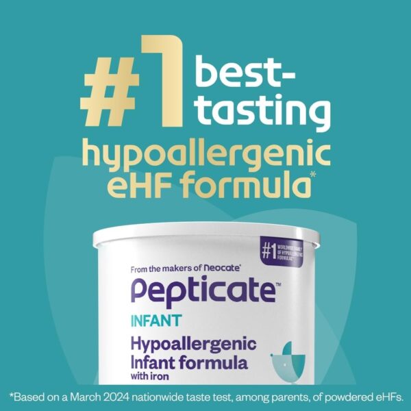 Pepticate Baby Formula, Hypoallergenic Powdered Infant Formula for Cow Milk Allergy, with Omega 3 DHA, ARA, Iron & Prebiotics, 13.2oz : Baby - Image 11