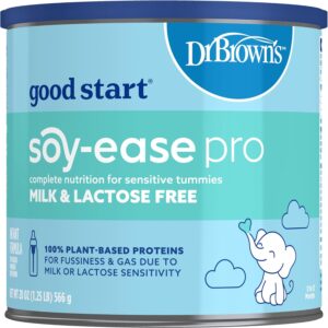 Good Start | Dr. Brown's Soy-ease Pro Baby Formula Powder, for Sensitive Tummies, Dairy Free and Lactose Free for Fussiness and Gas, Non-GMO, 20 Oz : Baby