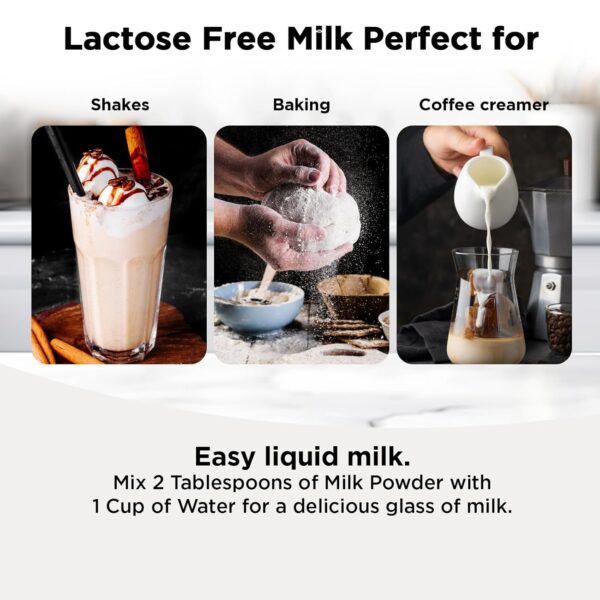 Healthier Comforts Lactose Free Whole Milk Powder | Non-GMO, rBST Hormone Free, Kosher, Gluten Free, No Fillers | Baking, Coffee Creamer, Shakes, Pantry Staple, Camping | Makes 14 cups (7 oz) : Grocery & Gourmet Food - Image 13