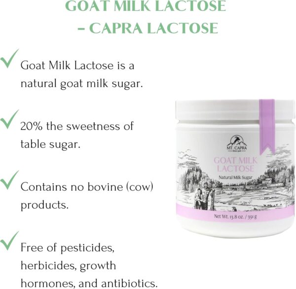 Mt. Capra Goat Milk Lactose | Natural Goat Milk Sugar | 97 Servings - 13.8 oz : Grocery & Gourmet Food - Image 9