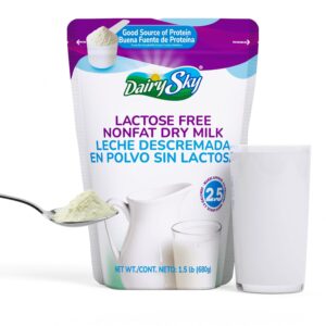 DairySky Lactose Free Milk Powder 24 Oz - Non GMO Fat Free Powdered Milk for Baking & Coffee, Kosher with Protein & Calcium | Great Substitute for Liquid Milk | RBST Hormone - Free - 1 Pack : Grocery & Gourmet Food