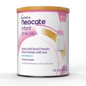Nutricia Neocate Infant - Hypoallergenic, Amino Acid-Based Baby Formula - Well-Tolerated & Supports Normal Growth - Infant Formula with DHA, ARA & Iron - 14.1 oz can (Pack of 1) : Baby