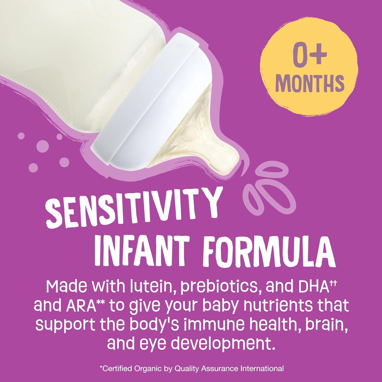 Earth's Best Organic Sensitivity Infant Formula for Babies 0-12 Months, Reduced Lactose Powder Formula with Iron, Omega-3 DHA, and Omega-6 ARA, 32 Ounce Value Container : Baby - Image 2