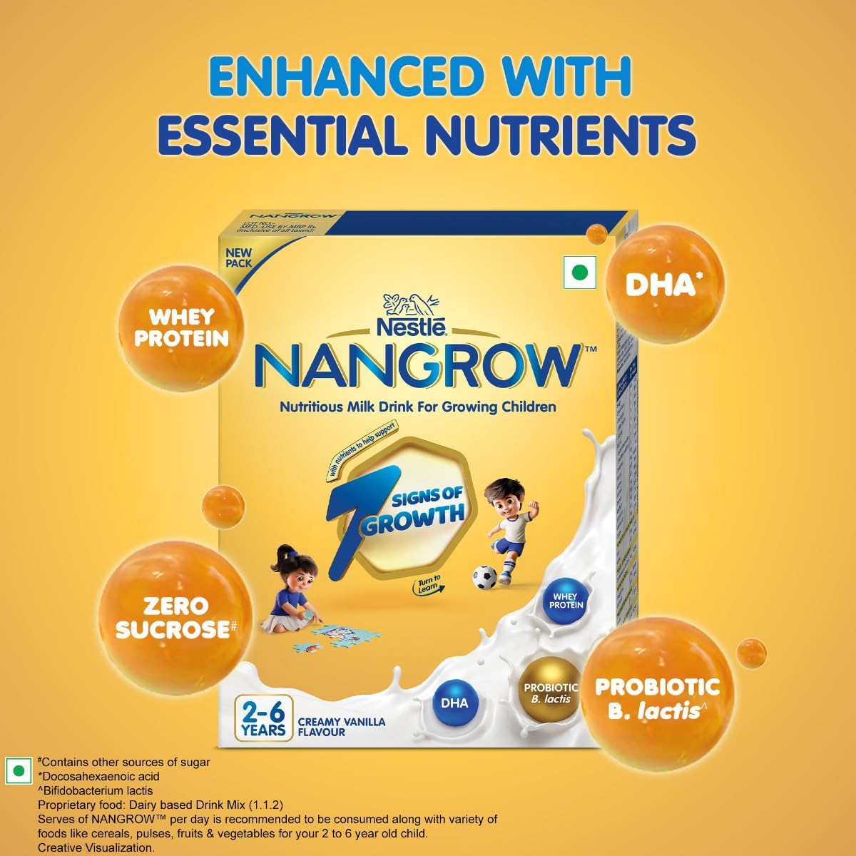 Metrey Nan-Grow Nutritious Milk Drink Powder, Growing Children 2-6 Years, DHA Protein, Vanilla Flavor, 14.1 oz : Baby - Image 5
