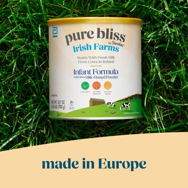 Pure Bliss Irish Farms, Easy-to-Digest Baby Formula, Infant Formula, 0-12 Months, 24.7-oz Can - Image 3