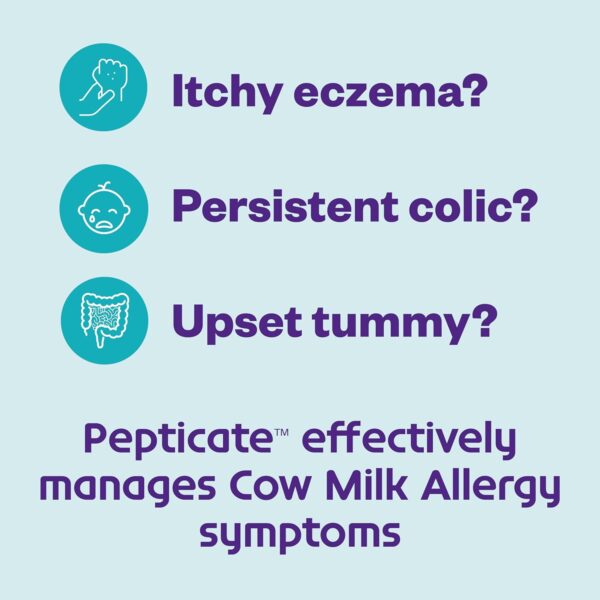 Pepticate Baby Formula, Hypoallergenic Powdered Infant Formula for Cow Milk Allergy, with Omega 3 DHA, ARA, Iron & Prebiotics, 13.2oz : Baby - Image 3