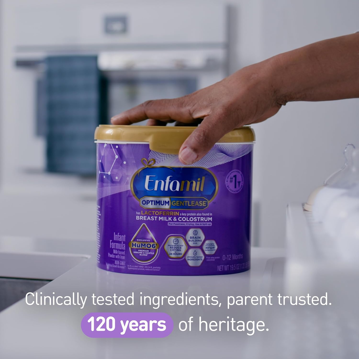 Enfamil Optimum (Enspire) Gentlease, Our Closest Formula to Breast Milk, Immune-Supporting Lactoferrin and Brain-Supporting DHA Baby Formula - Powder 19.5 Oz Tub : Baby - Image 6