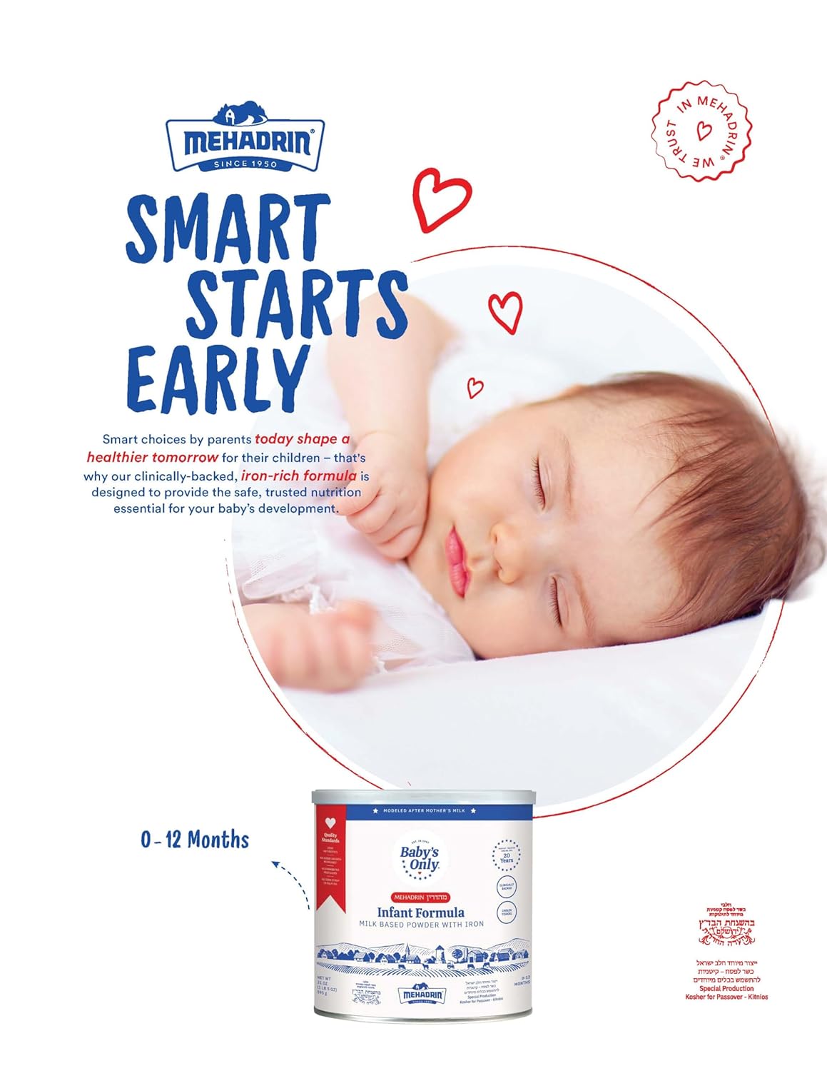 Baby's Only Complete Nutrition Infant Formula, Milk Based Powder with Iron, Modeled After Mother’s Milk, Iron, Choline, Vitamin D, Baby Formula for Newborn to 12 Months Old Infant, 21 oz, 1 Pack : Baby - Image 7