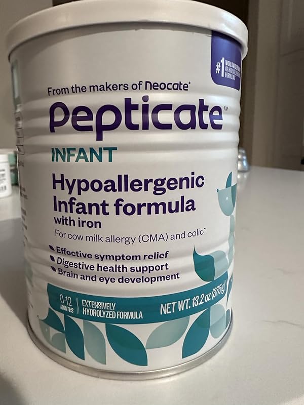 Pepticate Baby Formula, Hypoallergenic Powdered Infant Formula for Cow Milk Allergy, with Omega 3 DHA, ARA, Iron & Prebiotics, 13.2oz : Baby - Image 24
