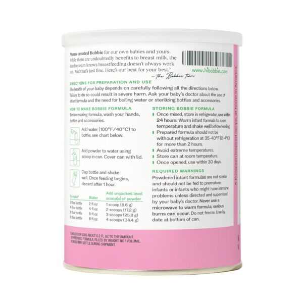 Bobbie Fussy Feeding Kit, Organic Gentle Infant Formula Milk Based Powder with Iron, DHA, Vitamin D & 100% Lactose (14.1 oz) Baby Probiotic Drops 1 Billion CFU (0.27 fl oz) Newborn Baby-12 Months Old : Baby - Image 14