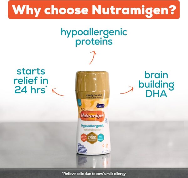 Enfamil Nutramigen Baby Formula, Hypoallergenic and Lactose Free Formula with Enflora LGG, Fast Relief from Severe Crying and Colic, Ready to Use Bottle, 8 Fl Oz (6 Count) : Baby - Image 15