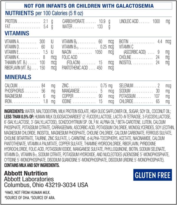 Similac 360 Total Care Sensitive Infant Formula for Fussiness & Gas Due to Lactose Sensitivity, Has 5 HMO Prebiotics, Baby Formula, Ready to Feed, 2-fl-oz Bottle, Pack of 48 - Image 14