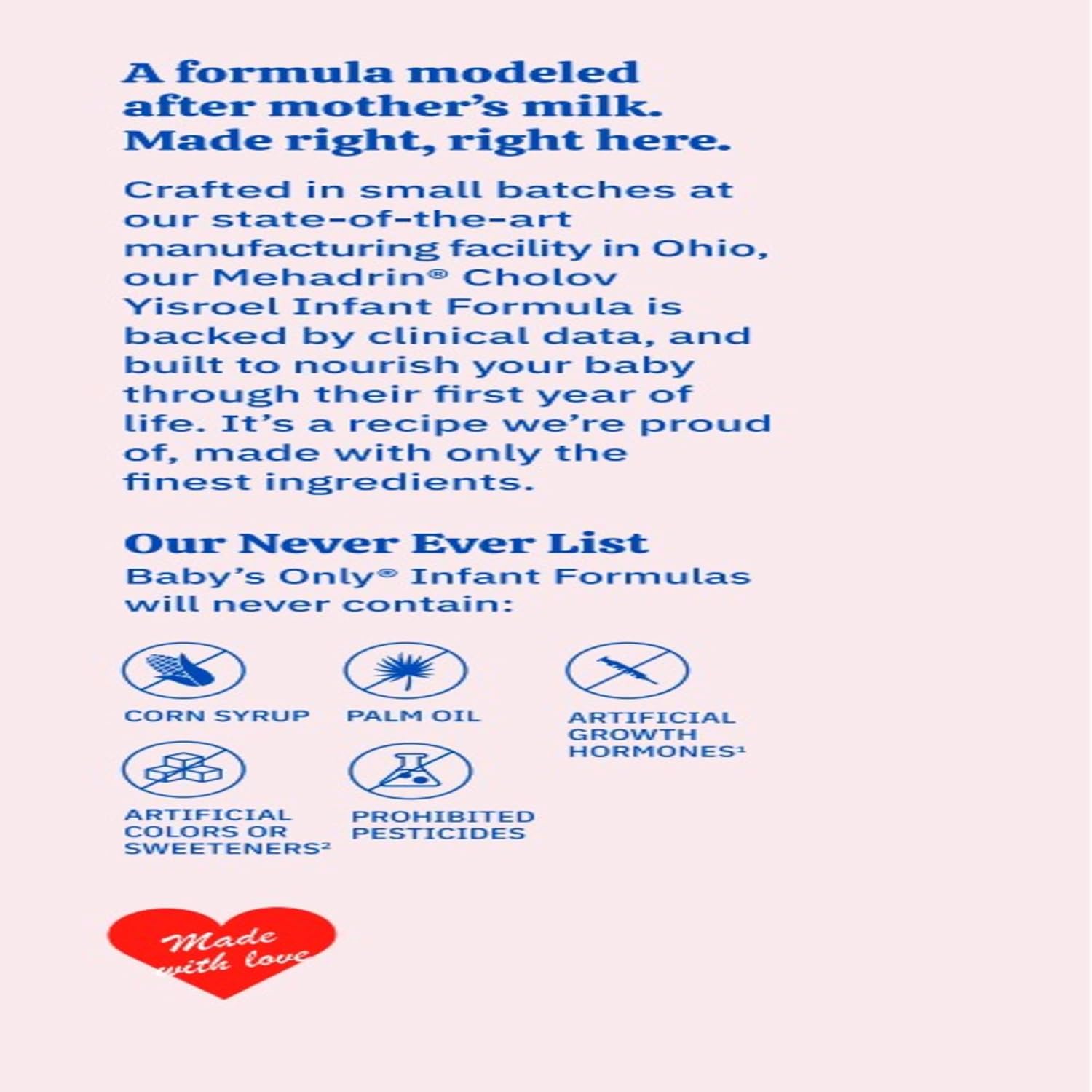 Baby's Only Complete Nutrition Infant Formula, Milk Based Powder with Iron, Modeled After Mother’s Milk, Iron, Choline, Vitamin D, Baby Formula for Newborn to 12 Months Old Infant, 21 oz, 1 Pack : Baby - Image 6