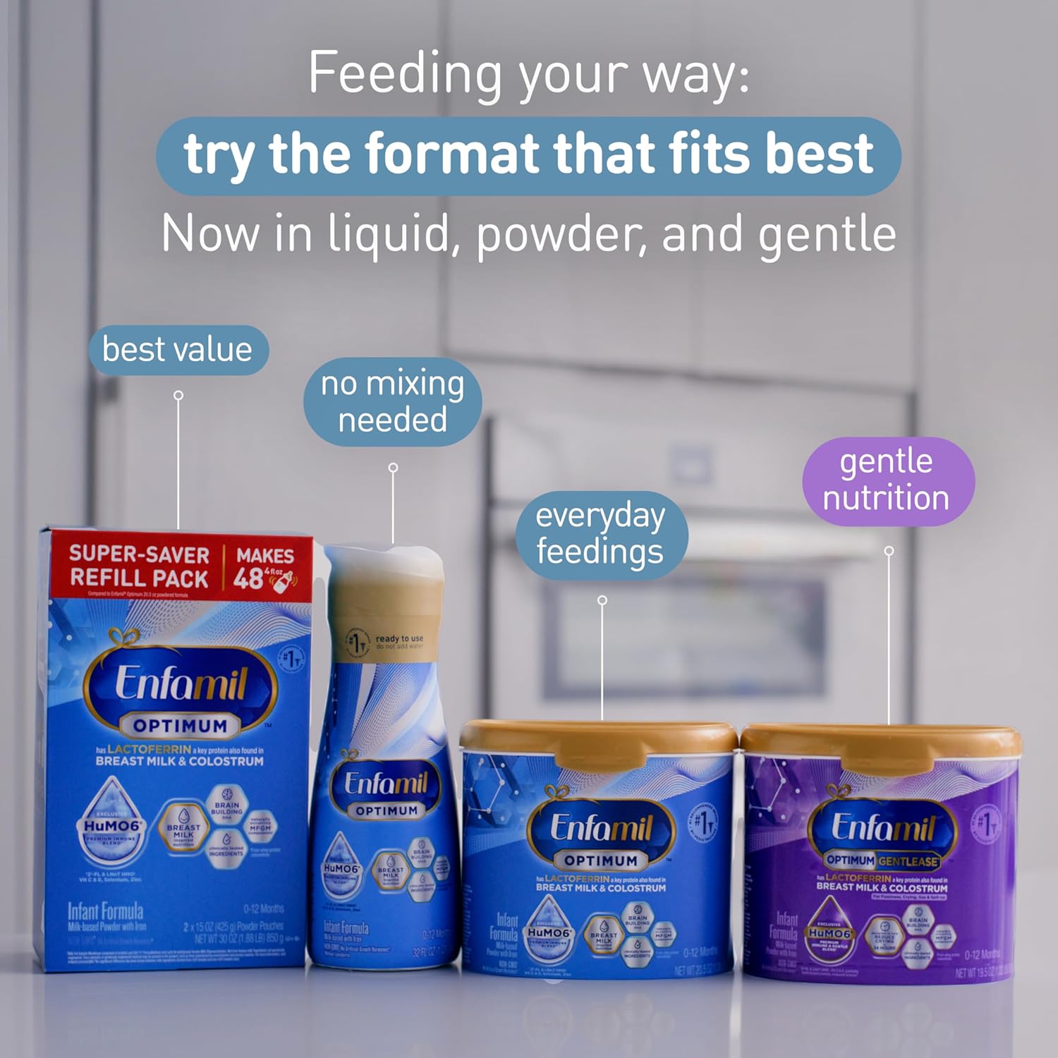 Enfamil Optimum (Enspire) Gentlease, Our Closest Formula to Breast Milk, Immune-Supporting Lactoferrin and Brain-Supporting DHA Baby Formula - Powder 19.5 Oz Tub : Baby - Image 9