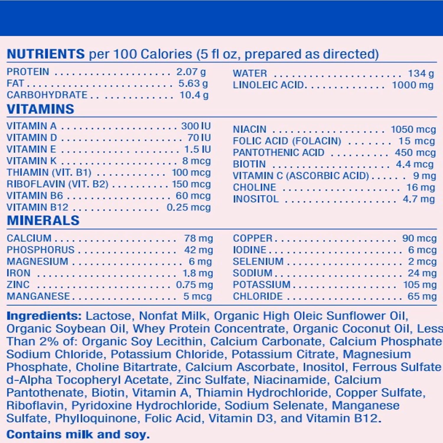 Baby's Only Complete Nutrition Infant Formula, Milk Based Powder with Iron, Modeled After Mother’s Milk, Iron, Choline, Vitamin D, Baby Formula for Newborn to 12 Months Old Infant, 21 oz, 1 Pack : Baby - Image 10