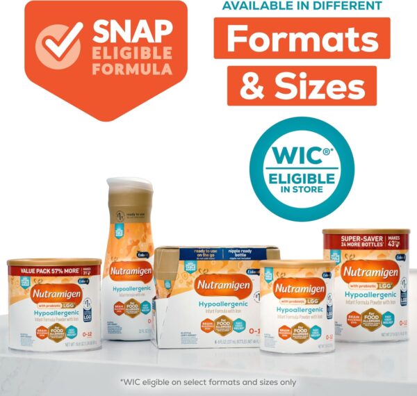 Enfamil Nutramigen Baby Formula, Hypoallergenic and Lactose Free Formula with Enflora LGG, Fast Relief from Severe Crying and Colic, Ready to Use Bottle, 8 Fl Oz (6 Count) : Baby - Image 6