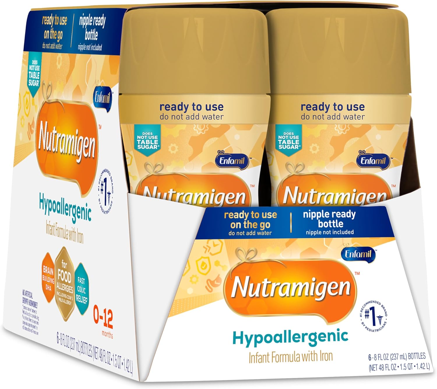 Enfamil Nutramigen Baby Formula, Hypoallergenic and Lactose Free Formula with Enflora LGG, Fast Relief from Severe Crying and Colic, Ready to Use Bottle, 8 Fl Oz (6 Count) : Baby - Image 24