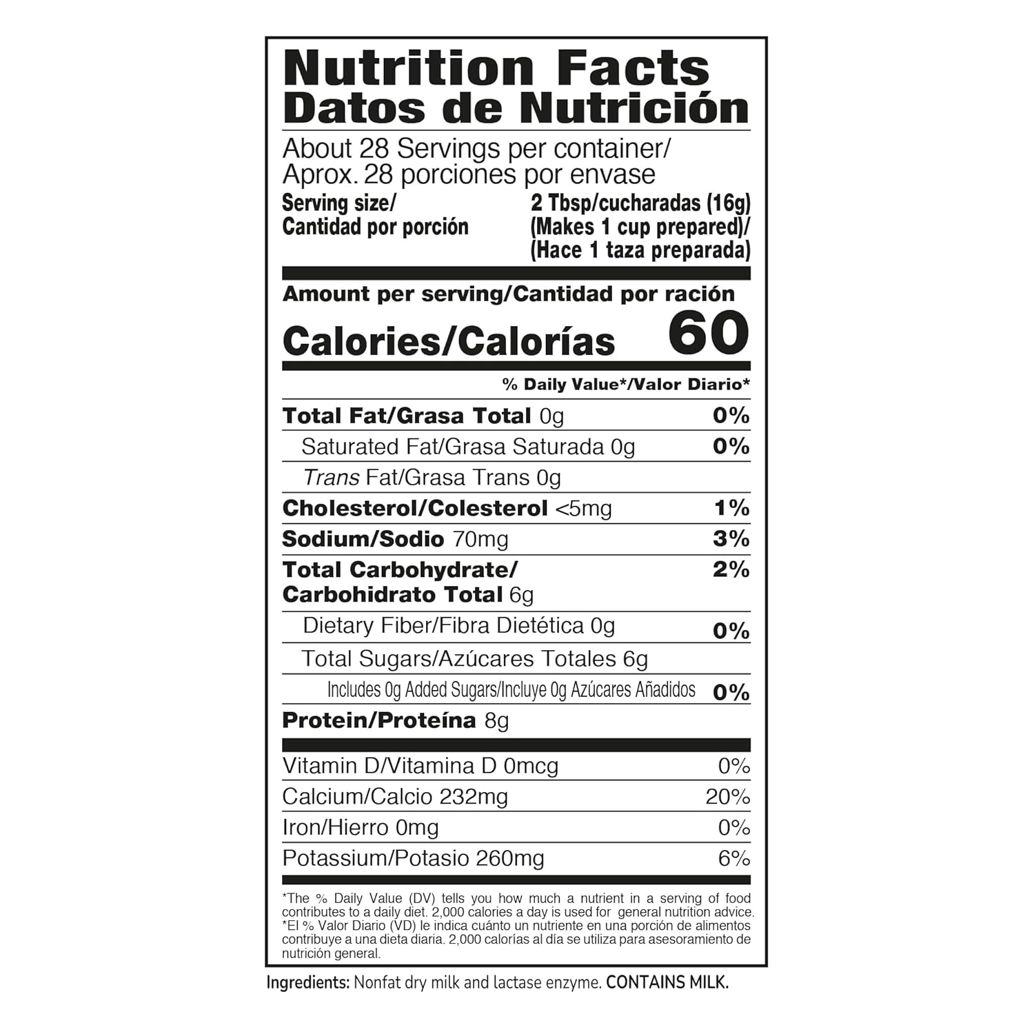DairySky Lactose Free Milk Powder 16 Oz - Non GMO Fat Free Powdered Milk for Baking & Coffee, Kosher with Protein & Calcium, Great Substitute for Liquid Milk, RBST Hormone - Free - 1 Pack : Grocery & Gourmet Food - Image 10