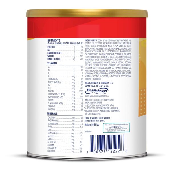 Enfamil Nutramigen Hypoallergenic Baby Formula with Iron, Lactose Free, Colic Relief from Cow's Milk Allergy Starts in 24 Hours, Brain Building DHA, Probiotic LGG for Immune Support, 27.8 Oz Can - Image 24