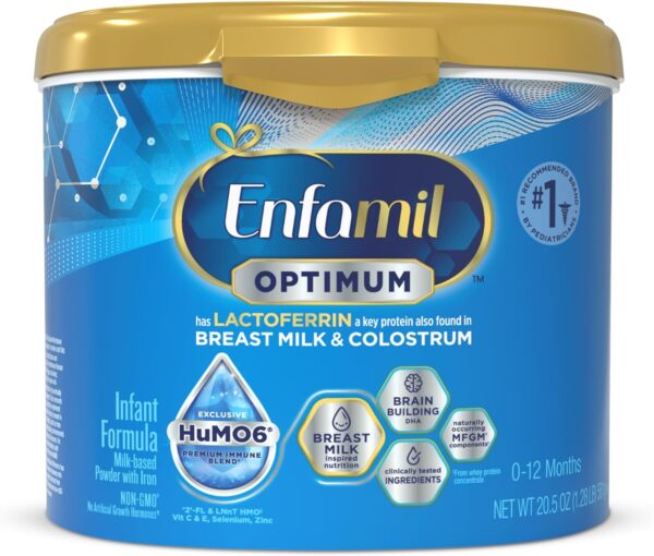 Enfamil Optimum (Enspire), Our Closest Formula to Breast Milk, Immune-Supporting Lactoferrin and Brain-Supporting DHA Baby Formula, Powder 20.5 Oz Tub - Image 13
