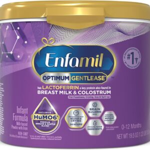 Enfamil Optimum (Enspire) Gentlease, Our Closest Formula to Breast Milk, Immune-Supporting Lactoferrin and Brain-Supporting DHA Baby Formula - Powder 19.5 Oz Tub : Baby
