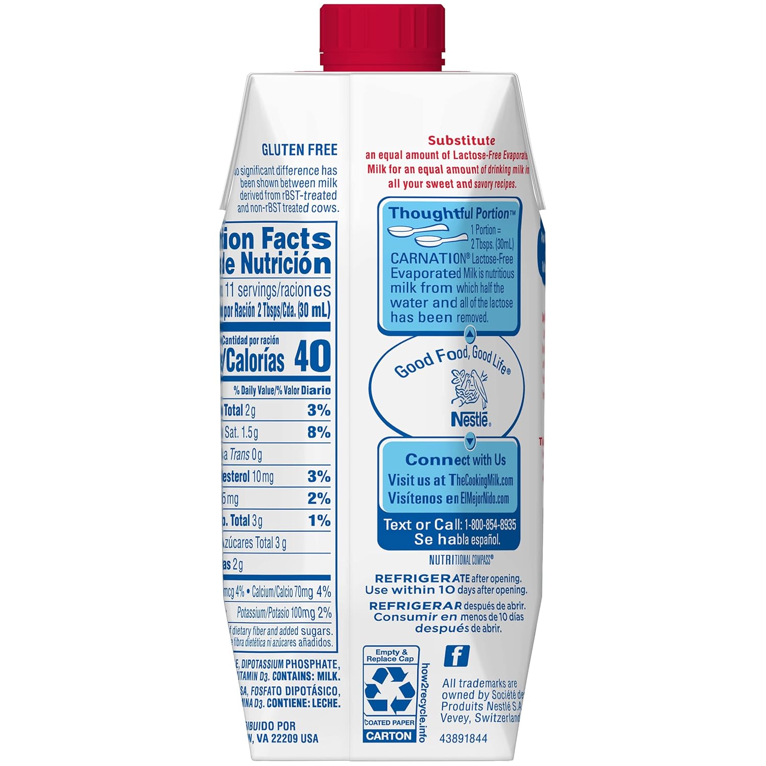 CARNATION Lactose Free Milk Tetra 8x11oz : Grocery & Gourmet Food - Image 9
