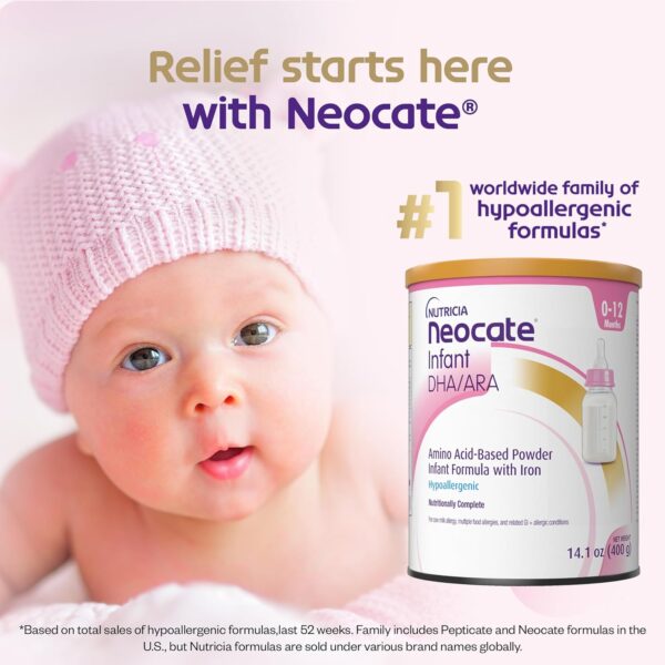 Nutricia Neocate Infant - Hypoallergenic, Amino Acid-Based Baby Formula - Well-Tolerated & Supports Normal Growth - Infant Formula with DHA, ARA & Iron - 14.1 oz can (Pack of 1) : Baby - Image 15