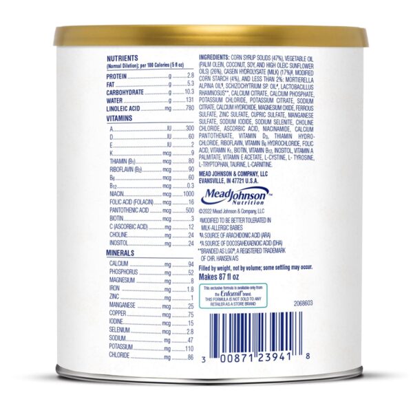 Enfamil Nutramigen Hypoallergenic Baby Formula with Iron, Lactose Free, Colic Relief from Cow's Milk Allergy Starts in 24 Hours, Brain Building DHA, Probiotic LGG for Immune Support, 12.6 Oz Can, Pack of 6 - Image 13
