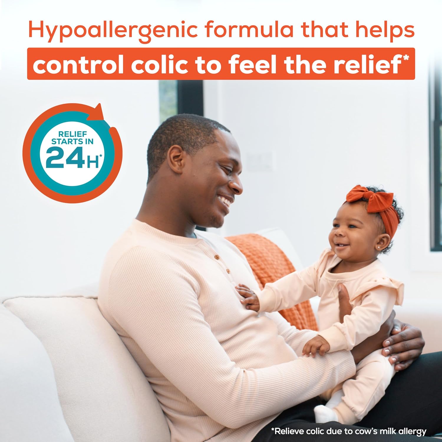 Enfamil Nutramigen Hypoallergenic Baby Formula with Iron, Lactose Free, Colic Relief from Cow's Milk Allergy Starts in 24 Hours, Brain Building DHA, Probiotic LGG for Immune Support, 27.8 Oz Can - Image 2