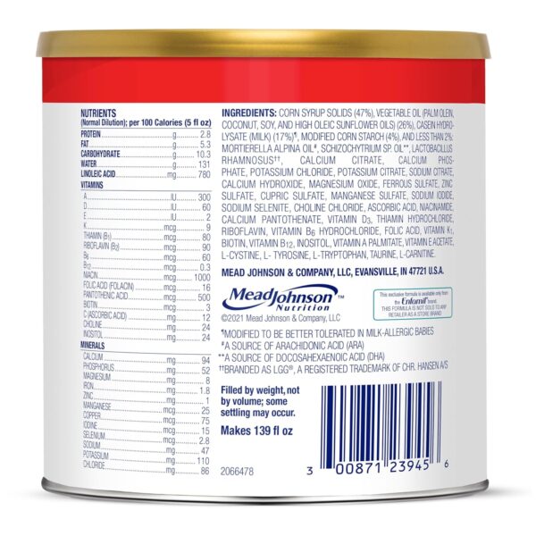 Enfamil Nutramigen Baby Formula, Hypoallergenic and Lactose Free Formula with Enflora LGG, Fast Relief from Severe Crying and Colic, Powder Can, 19.8 Oz (Pack of 1) - Image 23