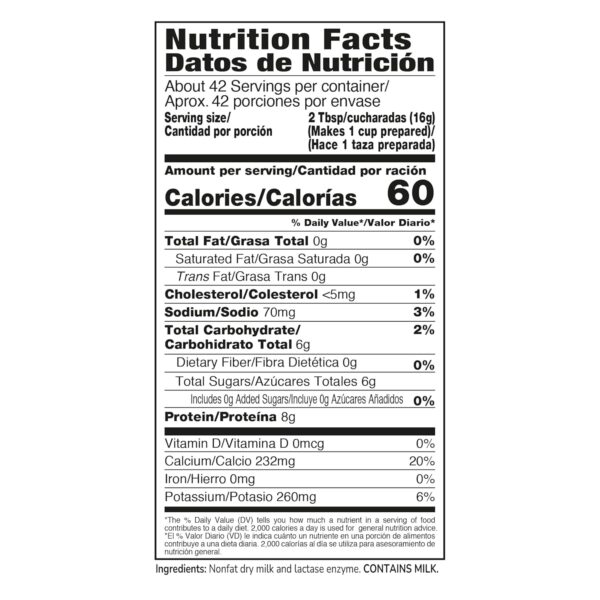 DairySky Lactose Free Milk Powder 24 Oz - Non GMO Fat Free Powdered Milk for Baking & Coffee, Kosher with Protein & Calcium | Great Substitute for Liquid Milk | RBST Hormone - Free - 1 Pack : Grocery & Gourmet Food - Image 2